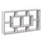 Modern 8 Tier Bookcase Wall Mount and Freestanding Storage Shelves For Decoration Display